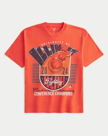 メンズ イリノイ大学 ボクシー グラフィックTシャツ | メンズ