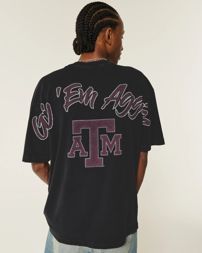 Boxy Texas A&M University Graphic Tee