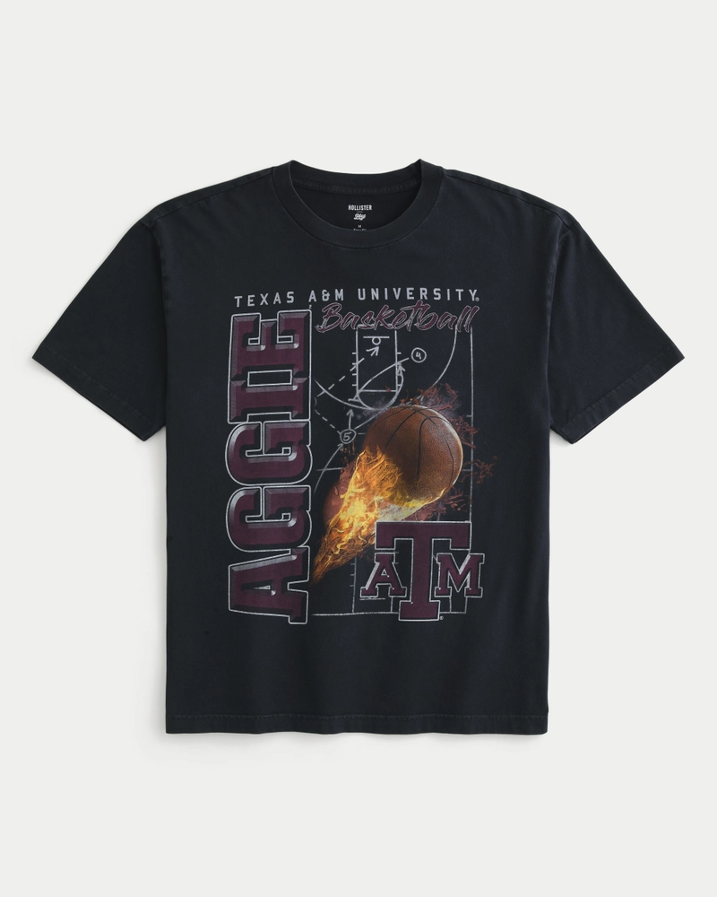 Boxy Texas A&M University Graphic Tee
