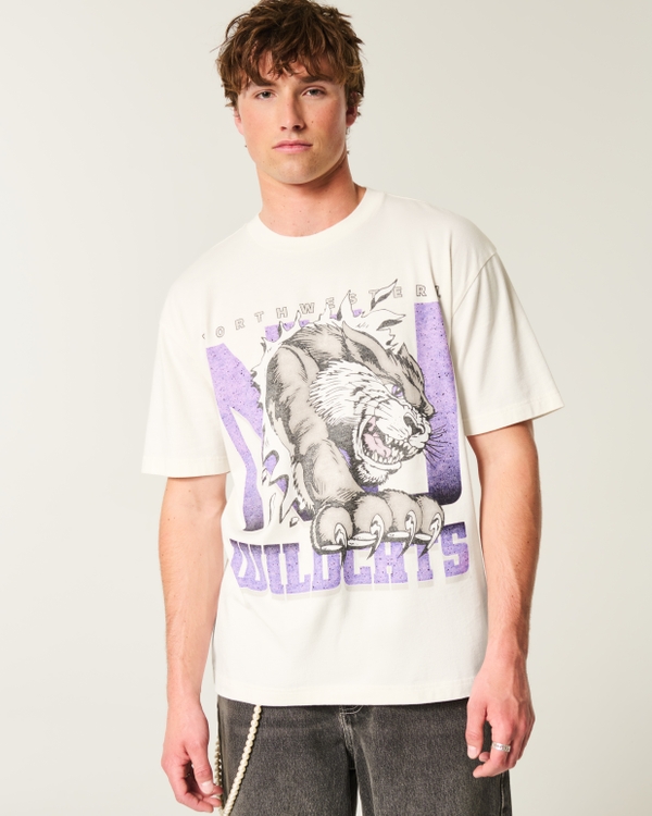 Boxy Northwestern University Wildcats Graphic Tee
