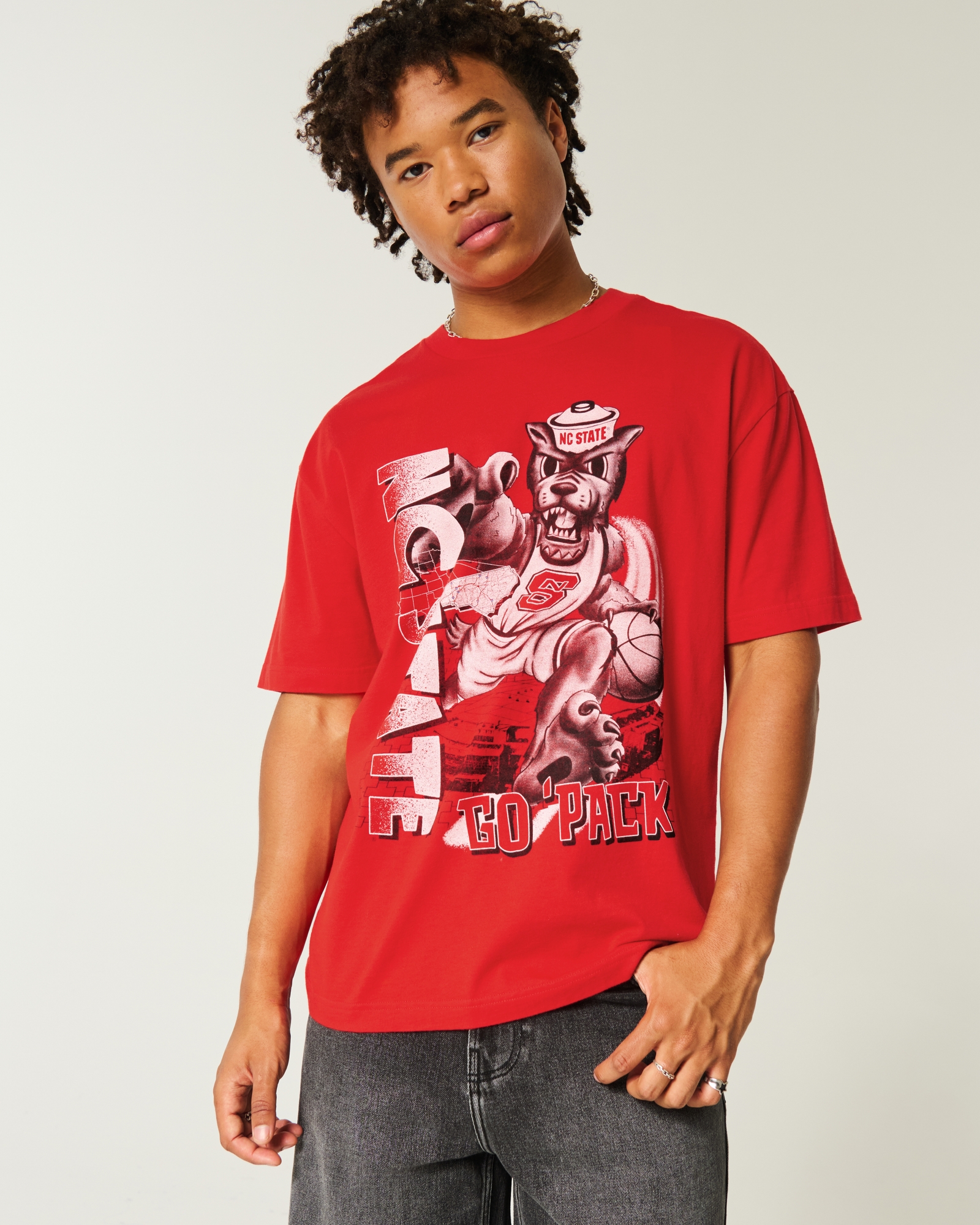 Men's Boxy NC State Wolfpack Graphic Tee | Men's Clearance