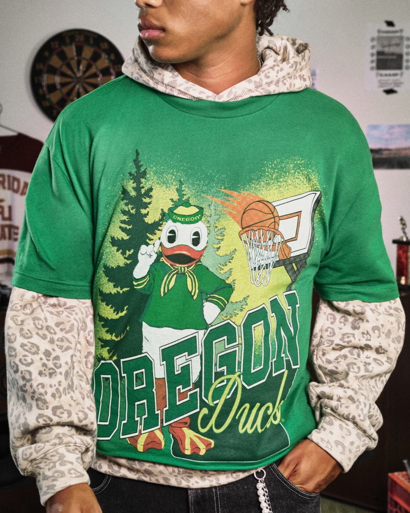 University of Oregon Ducks Graphic Flannel Pants