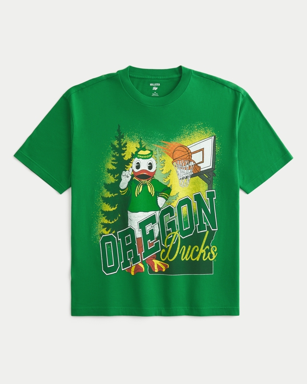 Boxy University of Oregon Ducks Graphic Tee, Green view 1