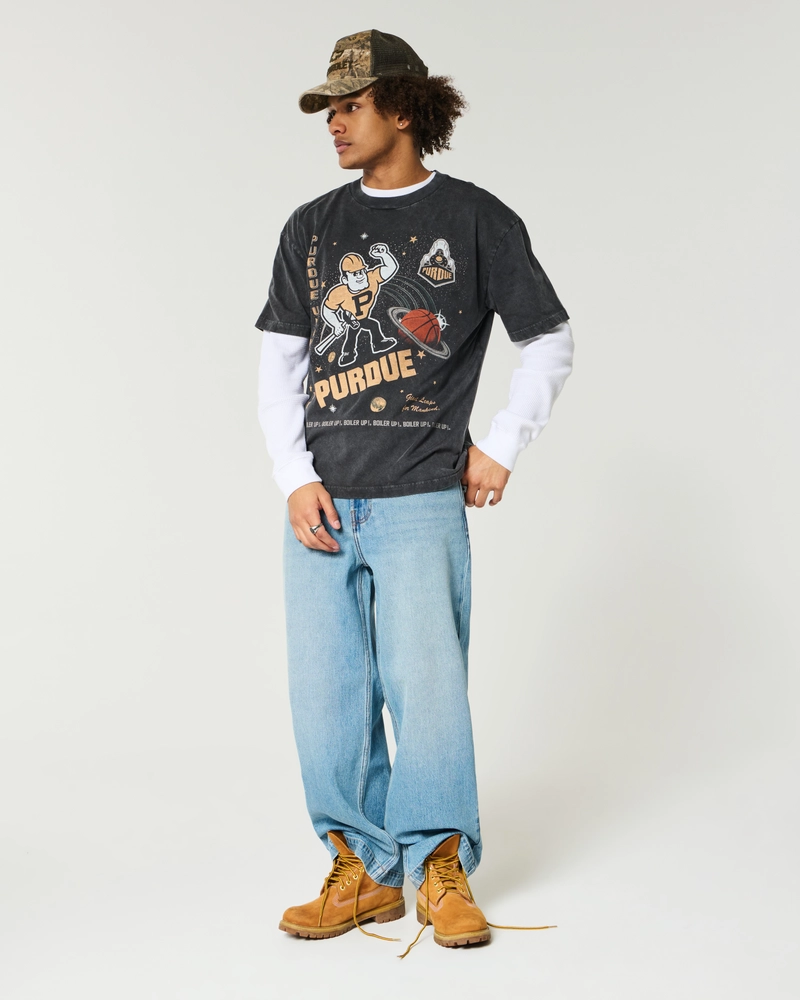 Boxy Purdue University Graphic Tee