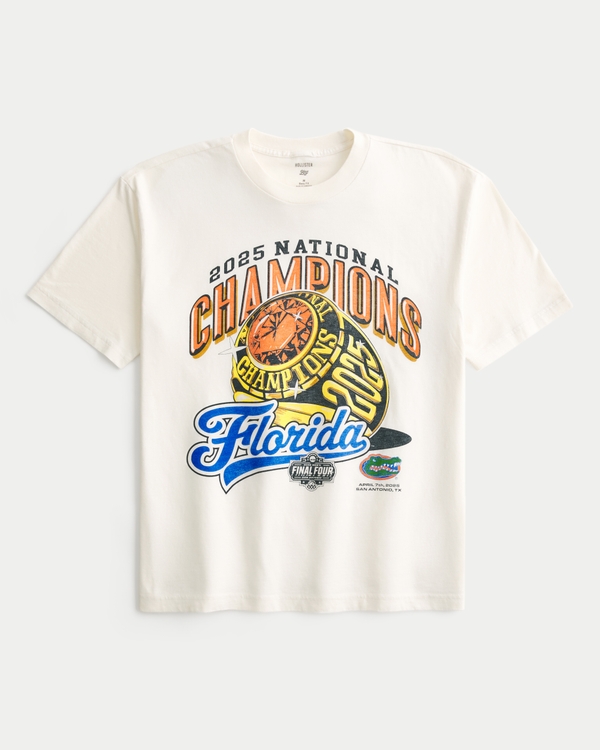 Boxy University of Florida National Champions Graphic Tee, Cream view 1