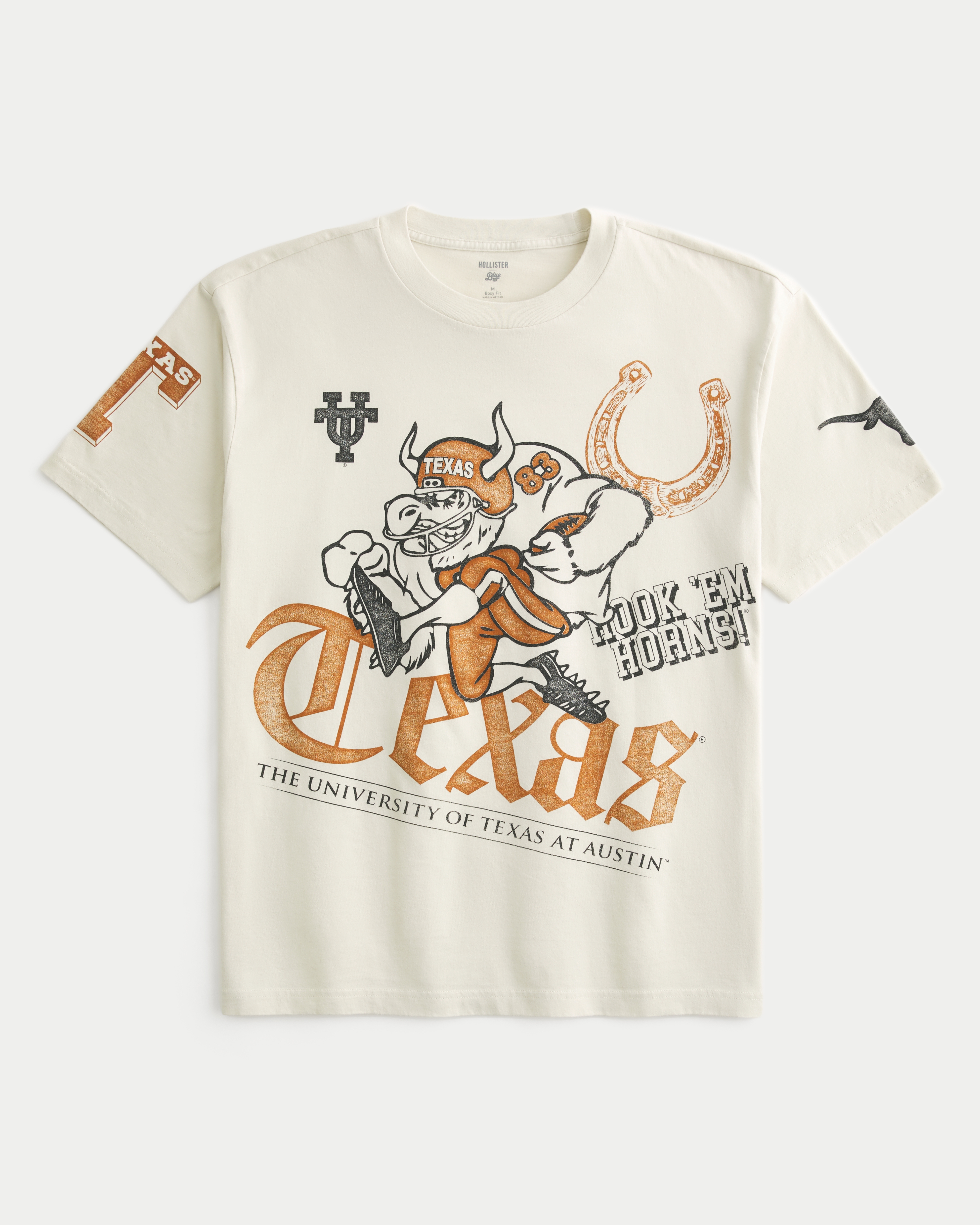 ★Hollister Co.★ボクシーテキサス大学グラフィックTシャツ Men's Boxy University of Texas at Austin Graphic Tee | Men's