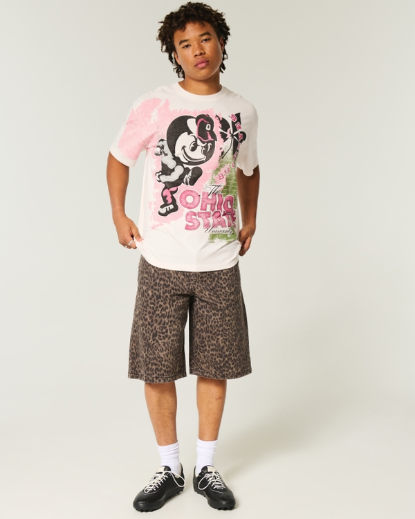 Boxy Ohio State Buckeyes Graphic Tee, Cream view 2