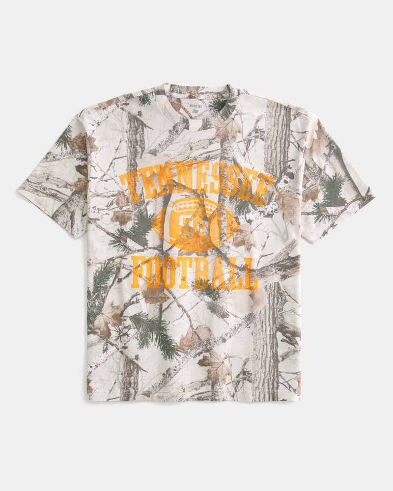 ★LUV IS TRUE★ FS FOOTBALL TEECAMO Men's Boxy Tennessee Football Graphic Camo Tee | Men's