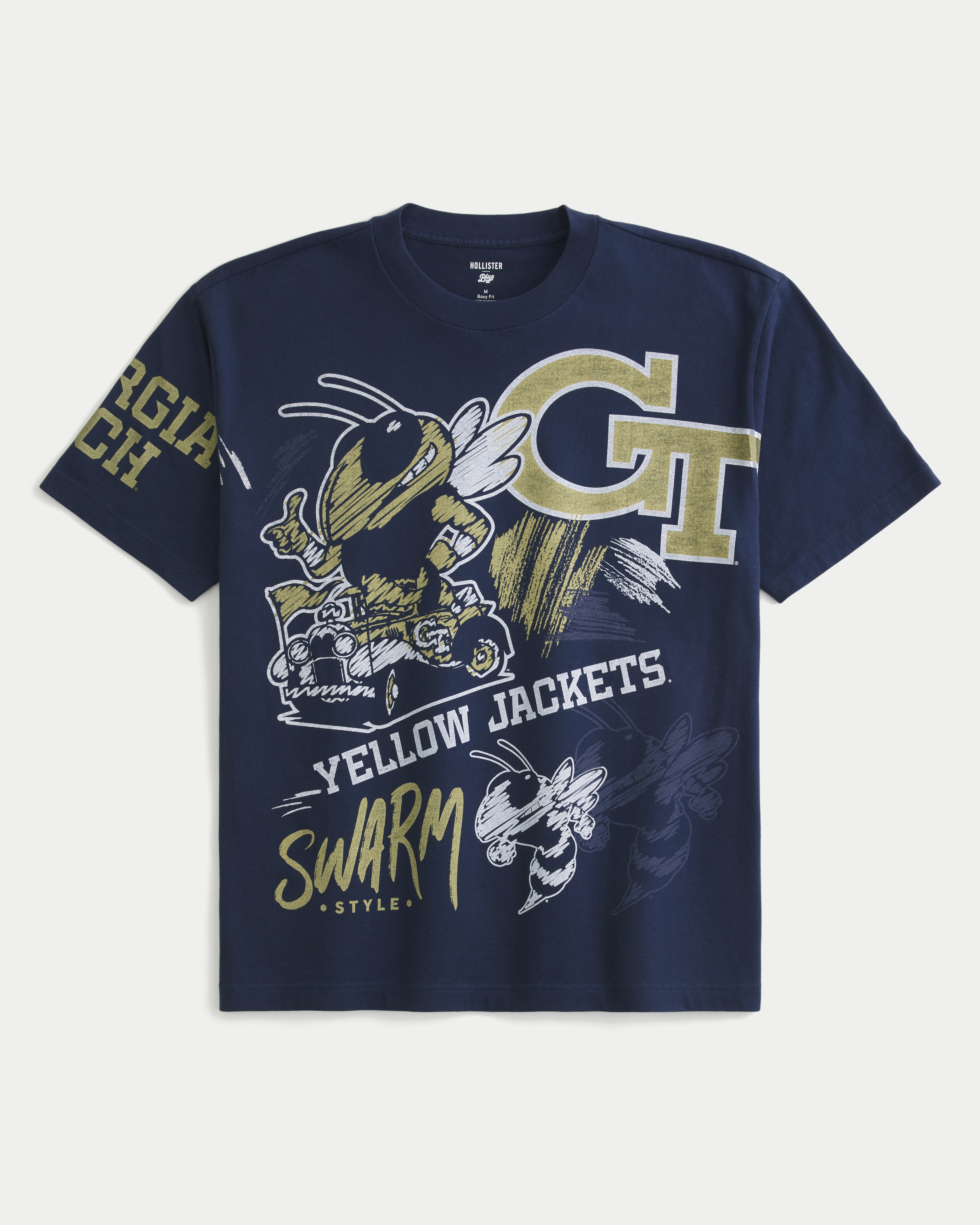 Boxy Georgia Tech Yellow Jackets Graphic Tee