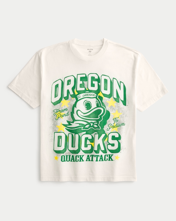 Boxy University of Oregon Ducks Graphic Tee, Cream view 1