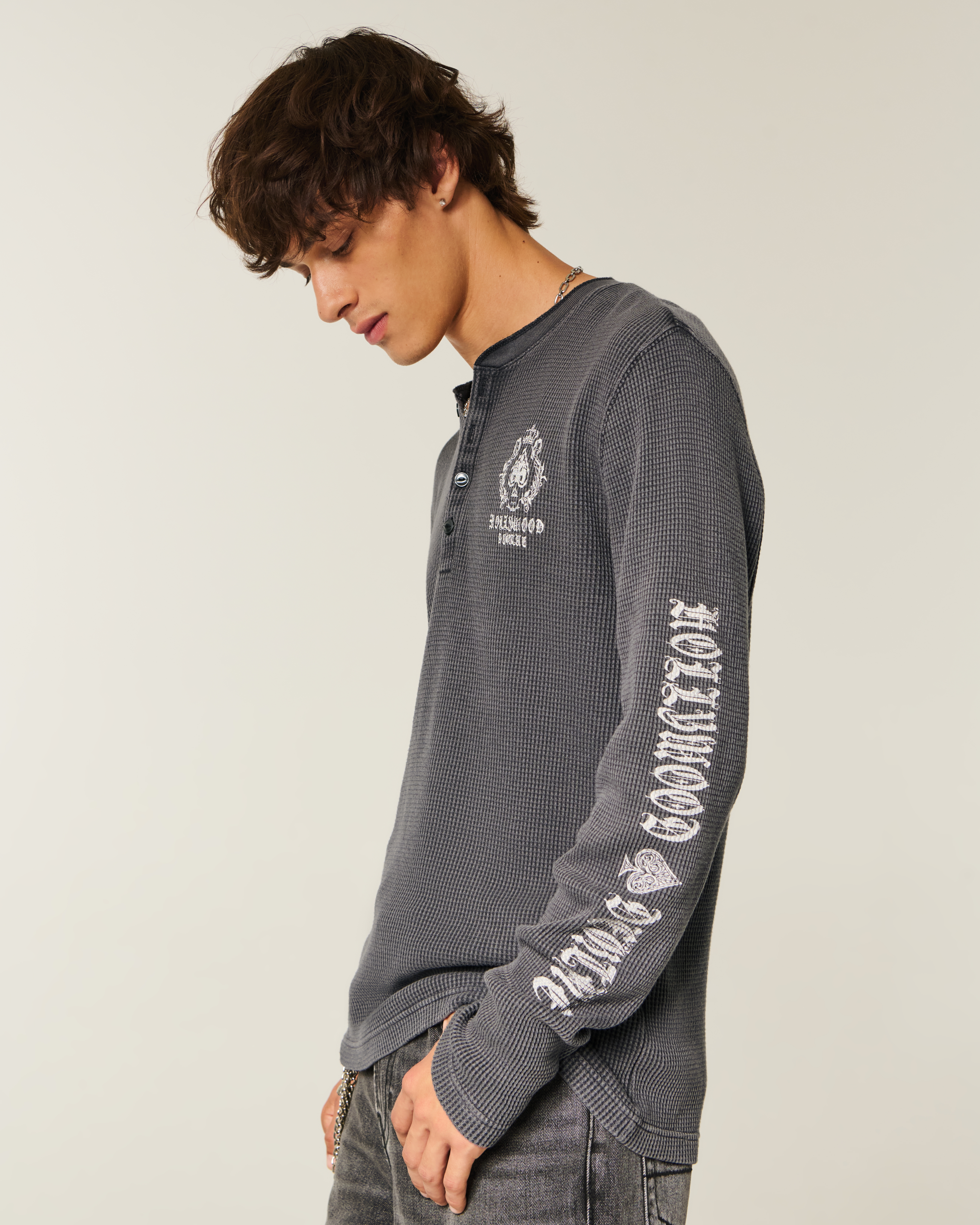 Hollywood Graphic Thermal Henley