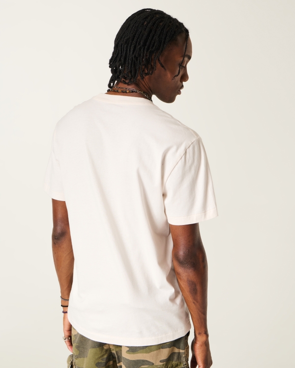 Relaxed Pizza Graphic Tee, Cream view 2