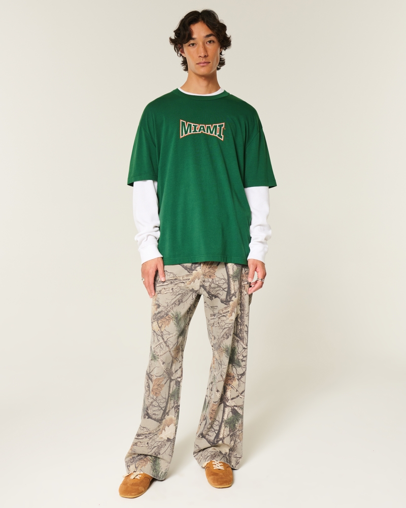 Boxy University of Miami Graphic Tee