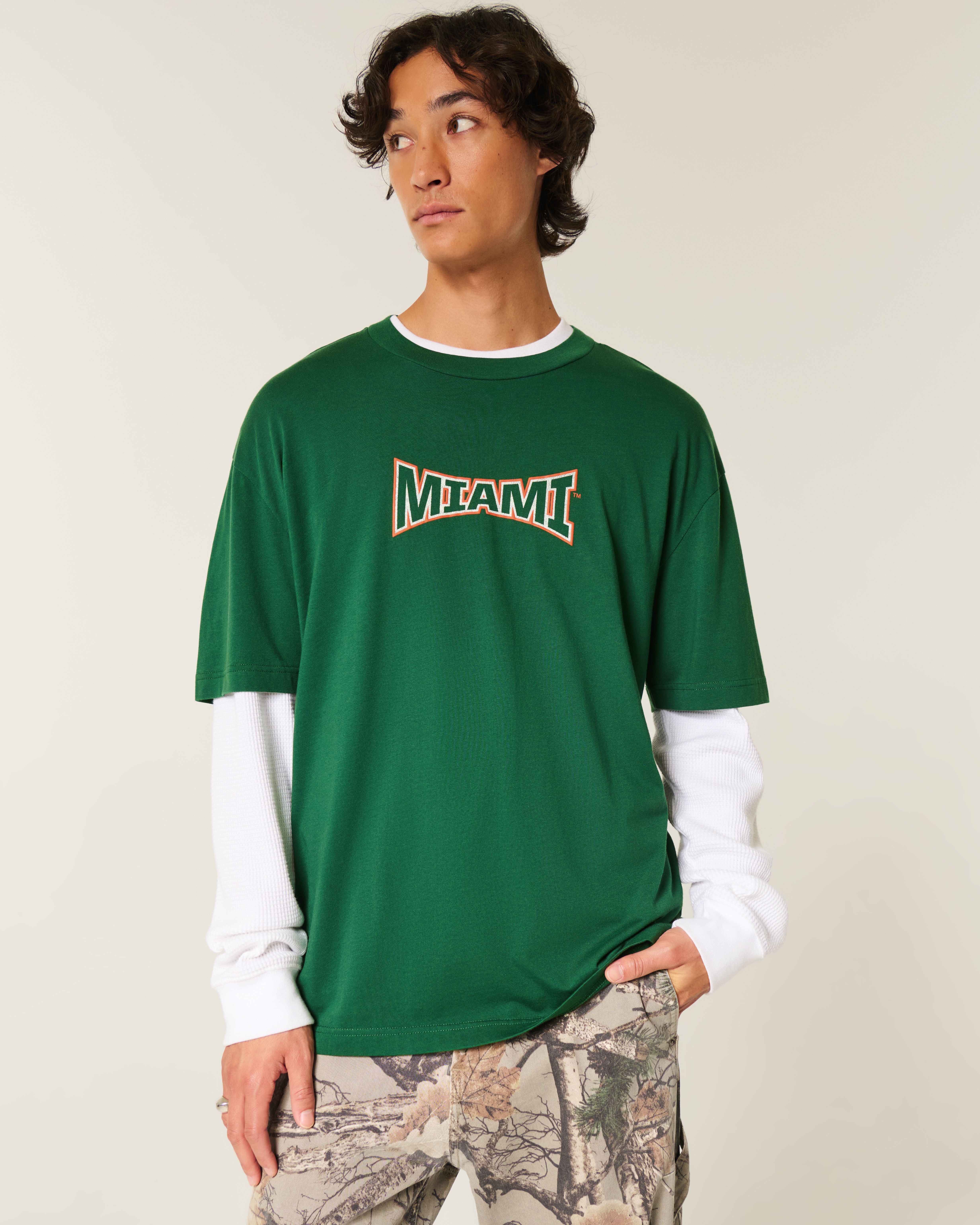 Boxy University of Miami Graphic Tee