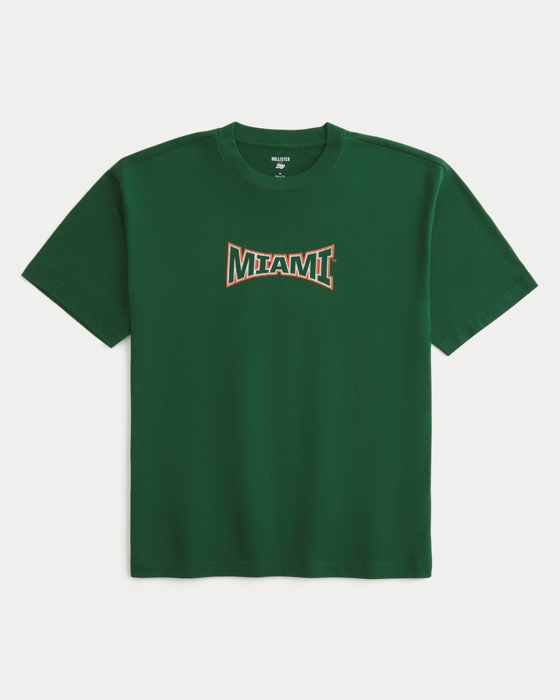 Boxy University of Miami Graphic Tee
