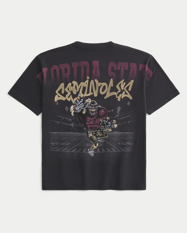 Boxy Florida State University Graphic Tee, Faded Black view 1