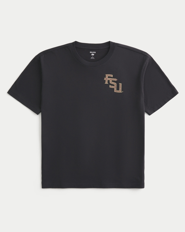 Boxy Florida State University Graphic Tee, Faded Black view 2