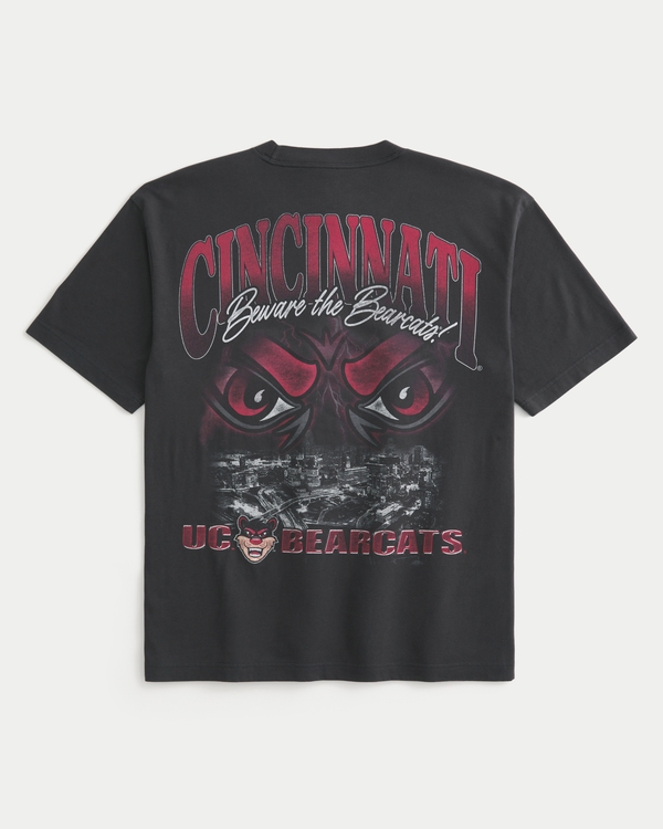 Boxy University of Cincinnati Graphic Tee, Faded Black view 1