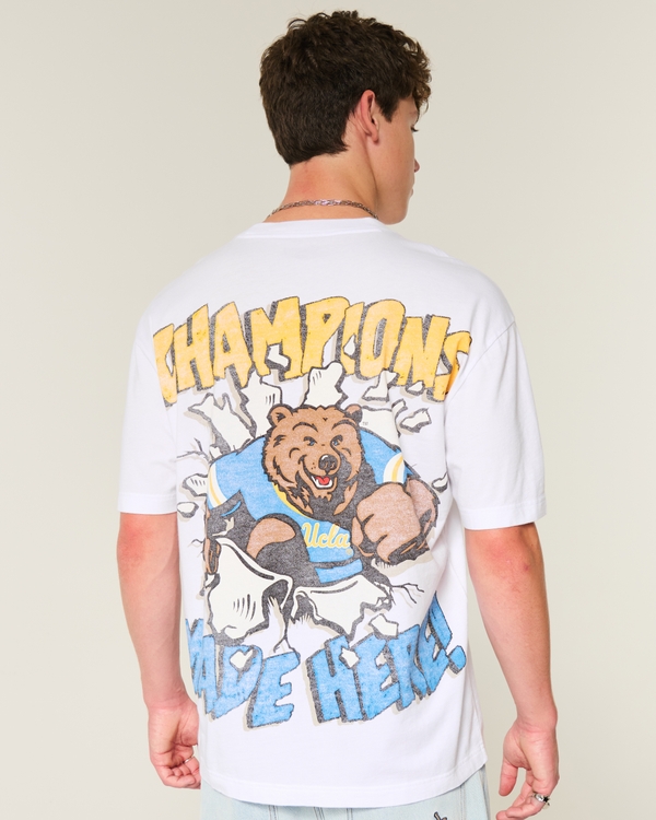 【Manhattan x Clubhaus】コラボ　パッカブルシャツ　XLサイズ Men's Boxy University of California, Los Angeles, Bruins Graphic