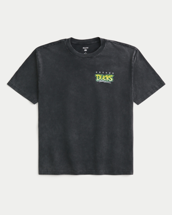 Boxy University of Oregon Graphic Tee, Washed Black view 2