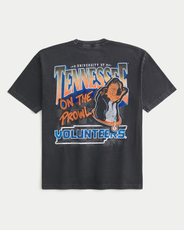 Boxy University of Tennessee Graphic Tee, Washed Black view 1