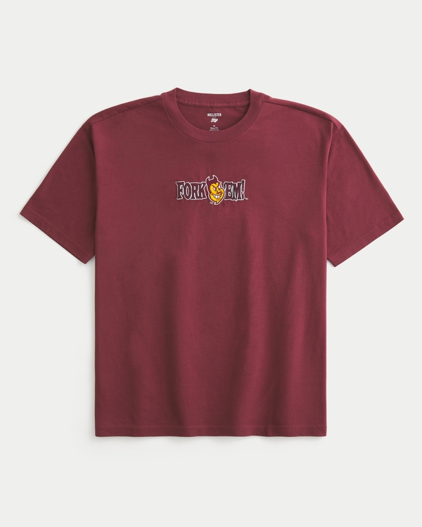 Boxy Arizona State University Graphic Tee, Maroon view 1