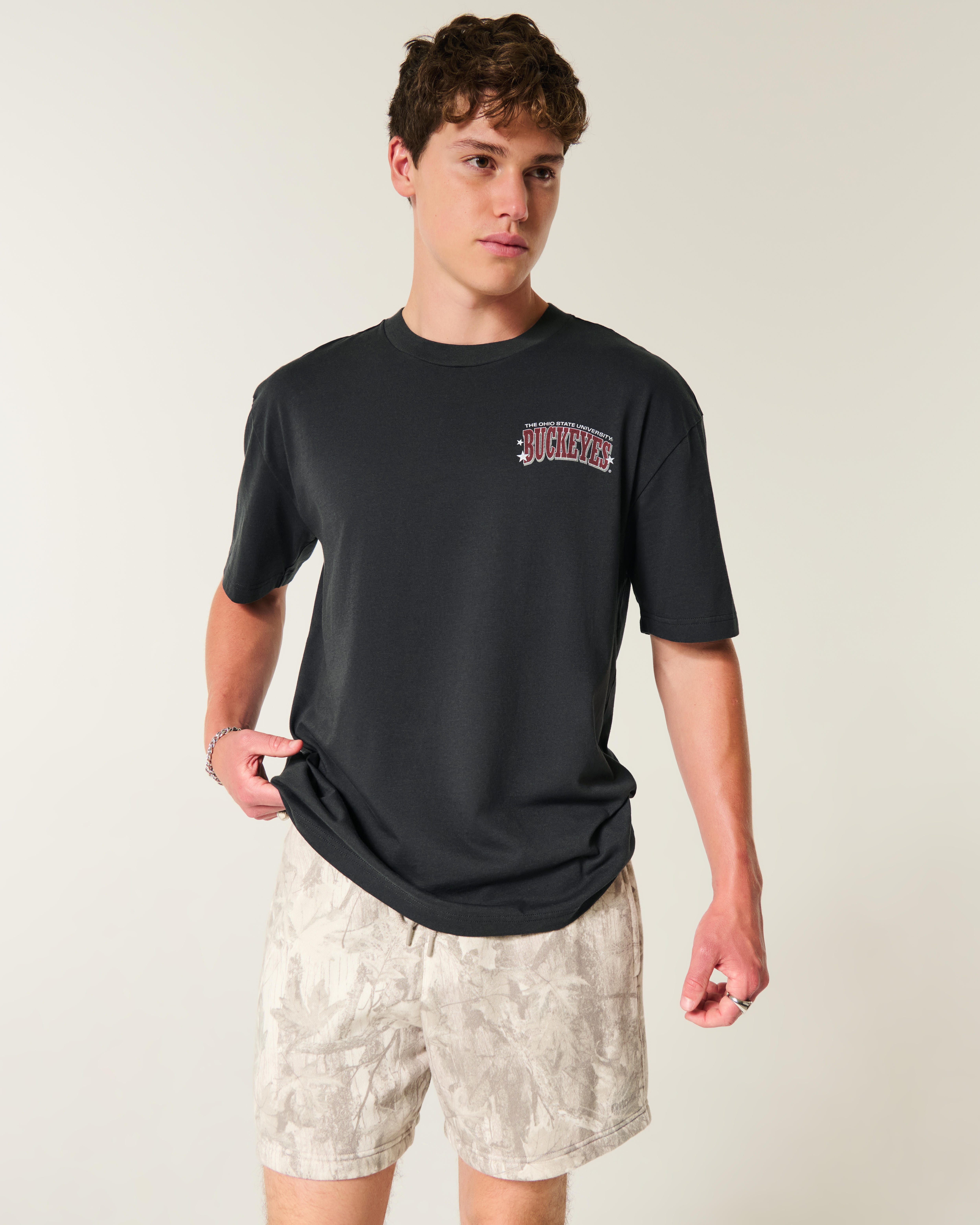 Boxy Ohio State University Graphic Tee