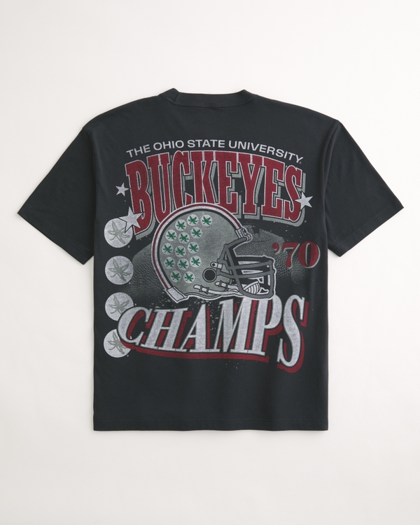 Boxy Ohio State University Graphic Tee, Faded Black view 1