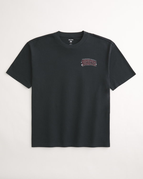 Boxy Ohio State University Graphic Tee, Faded Black view 2