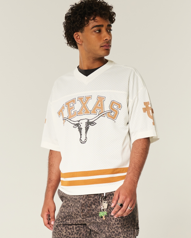 Baggy Crop University of Texas Graphic Football Jersey