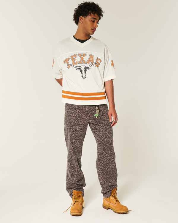 Baggy Crop University of Texas Graphic Football Jersey