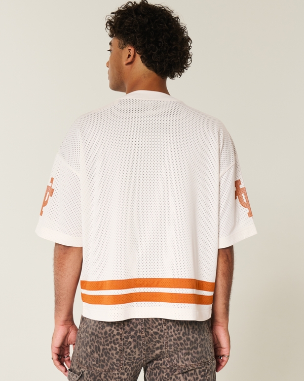 Baggy Crop University of Texas Graphic Football Jersey