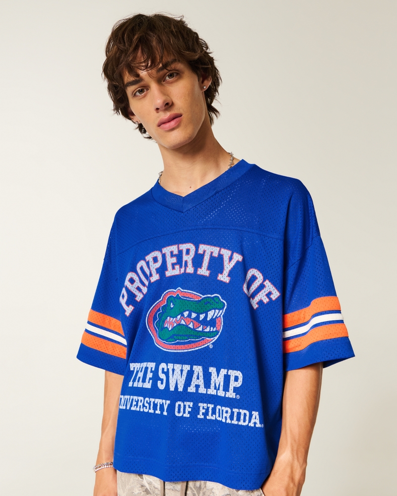 Baggy Crop University of Florida Graphic Football Jersey