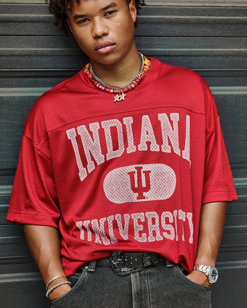 Men's Indiana University Hoosiers Graphic Football Jersey Men's