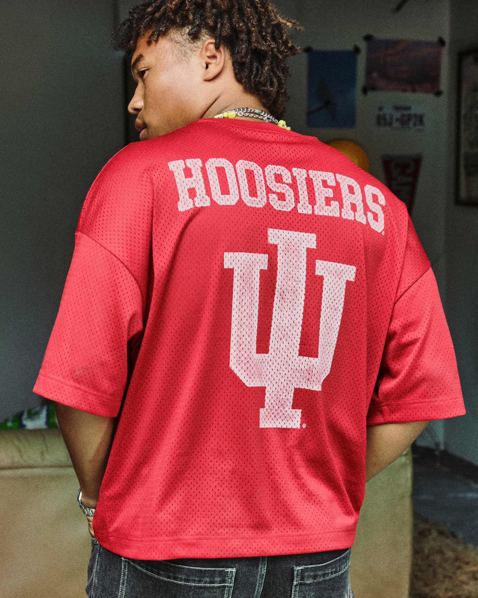 Indiana University Hoosiers Graphic Football Jersey