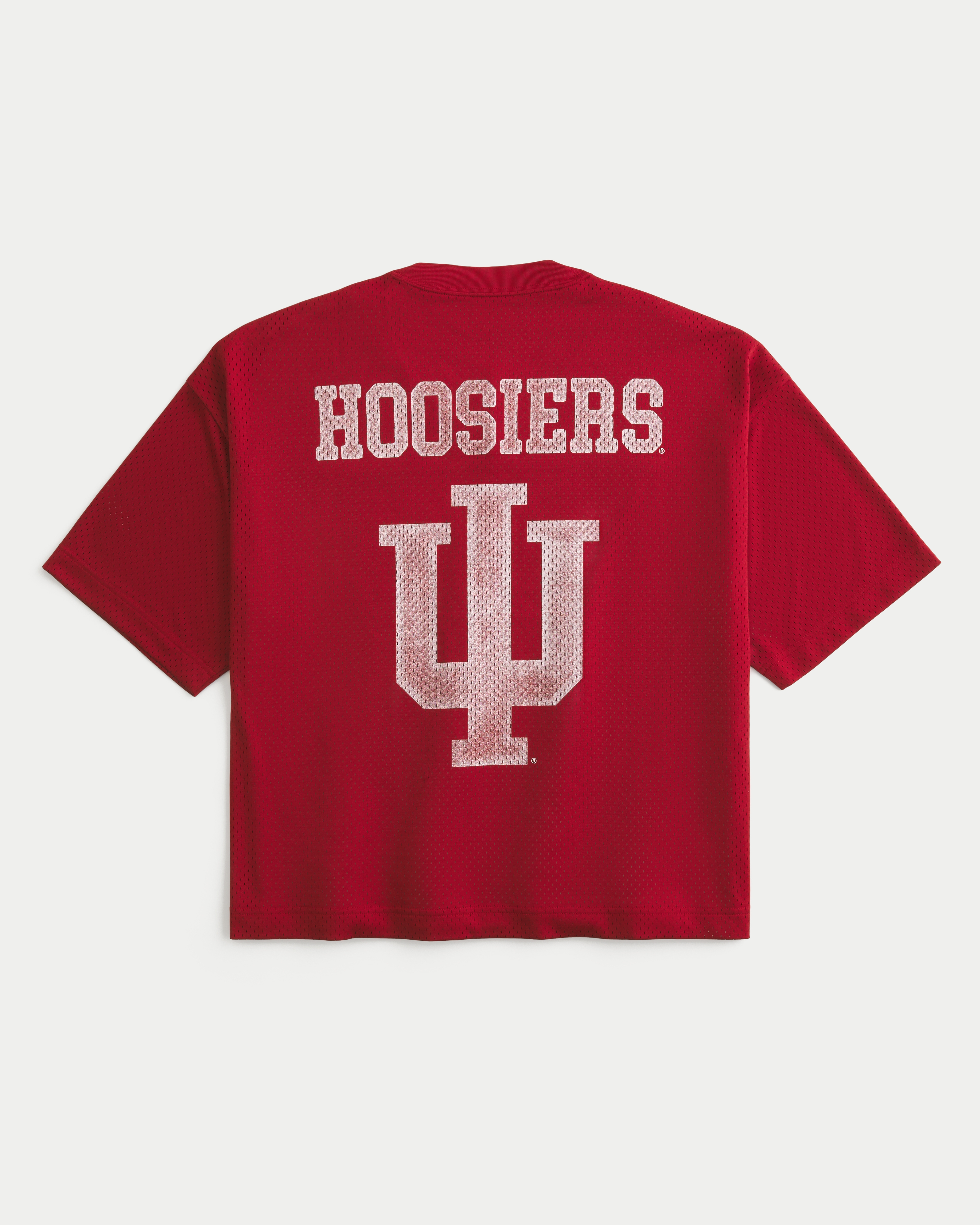 Baggy Crop Indiana University Graphic Football Jersey