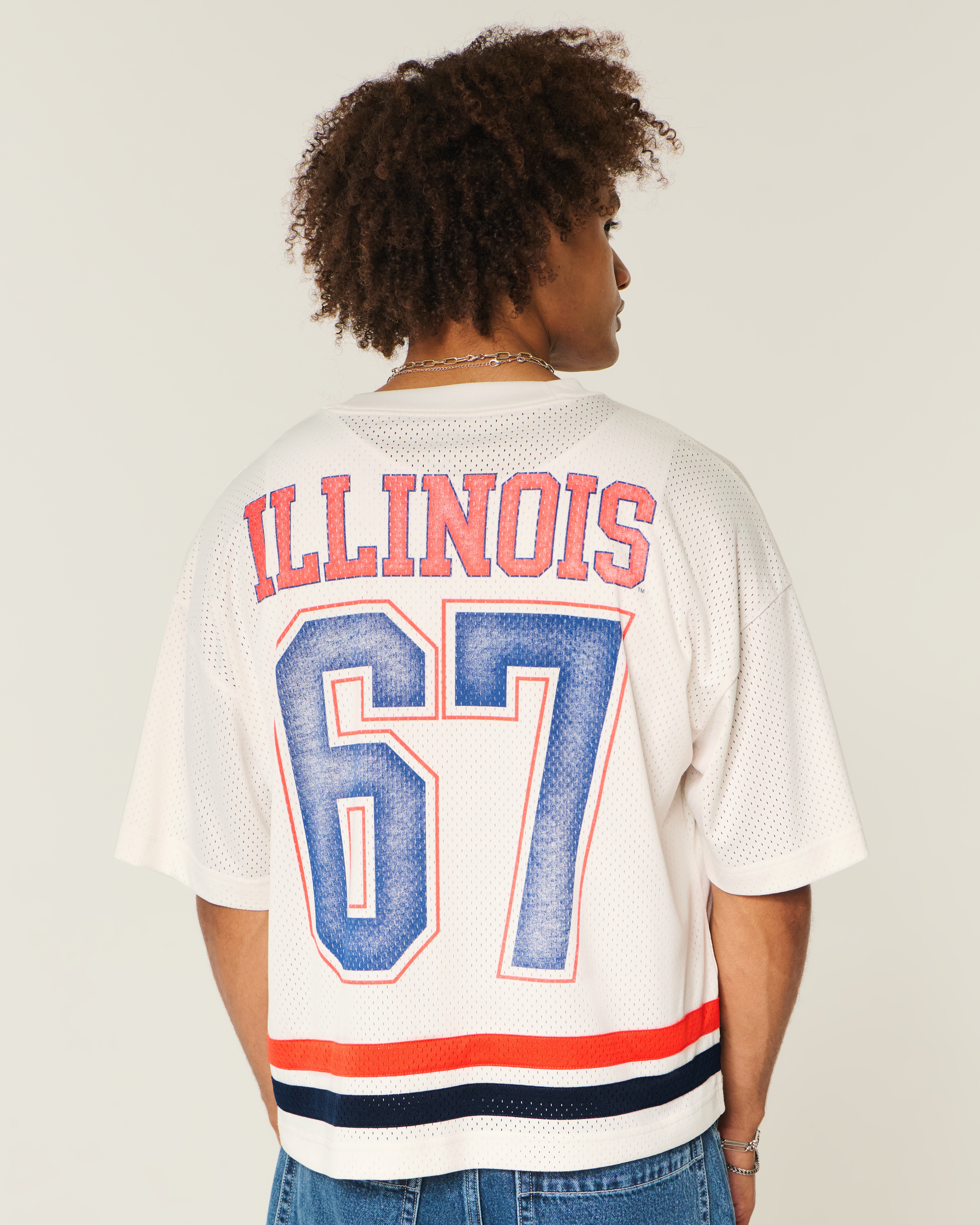 University of Illinois Fighting Illini Graphic Football Jersey