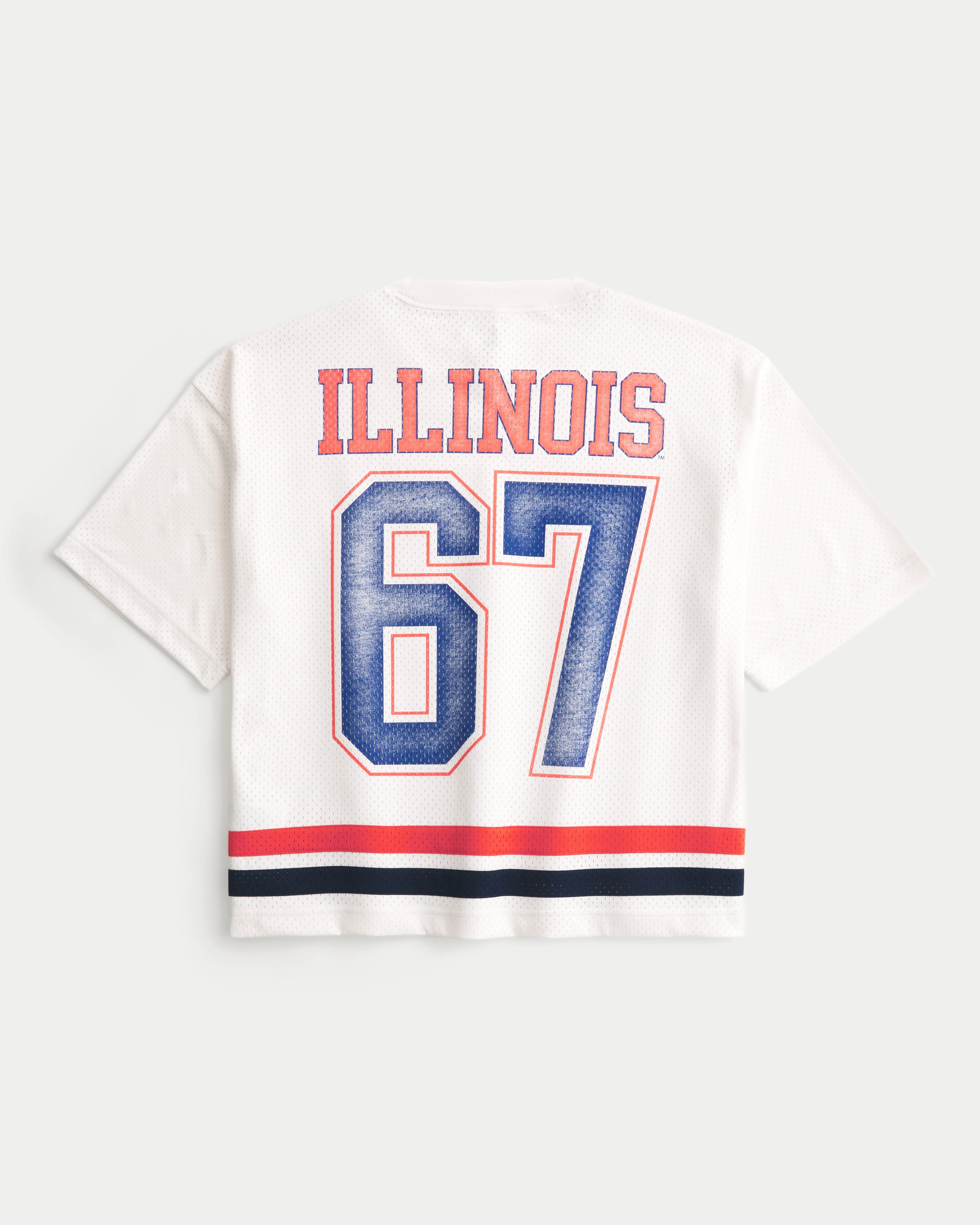 Baggy Crop University of Illinois Graphic Football Jersey