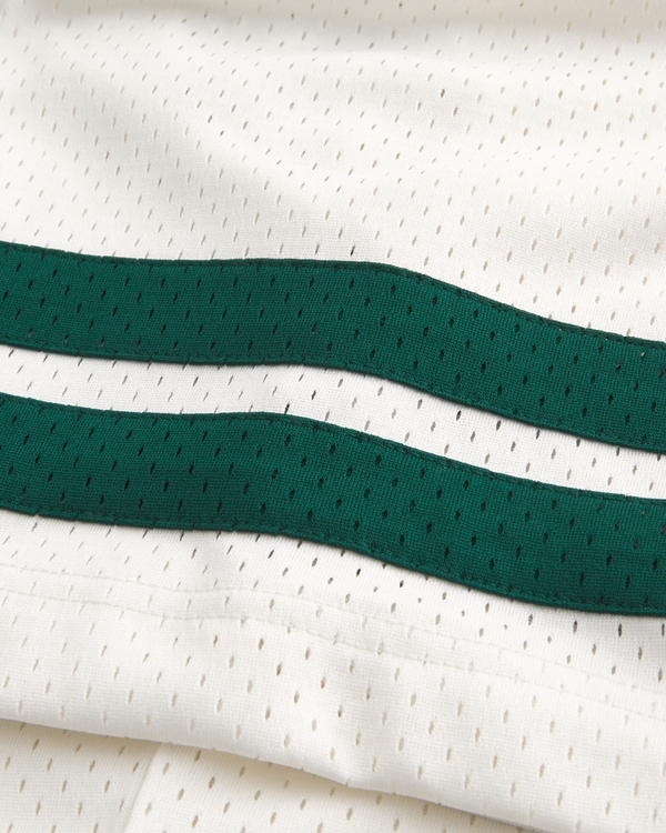 Baggy Crop Michigan State University Graphic Football Jersey, Cream view 2