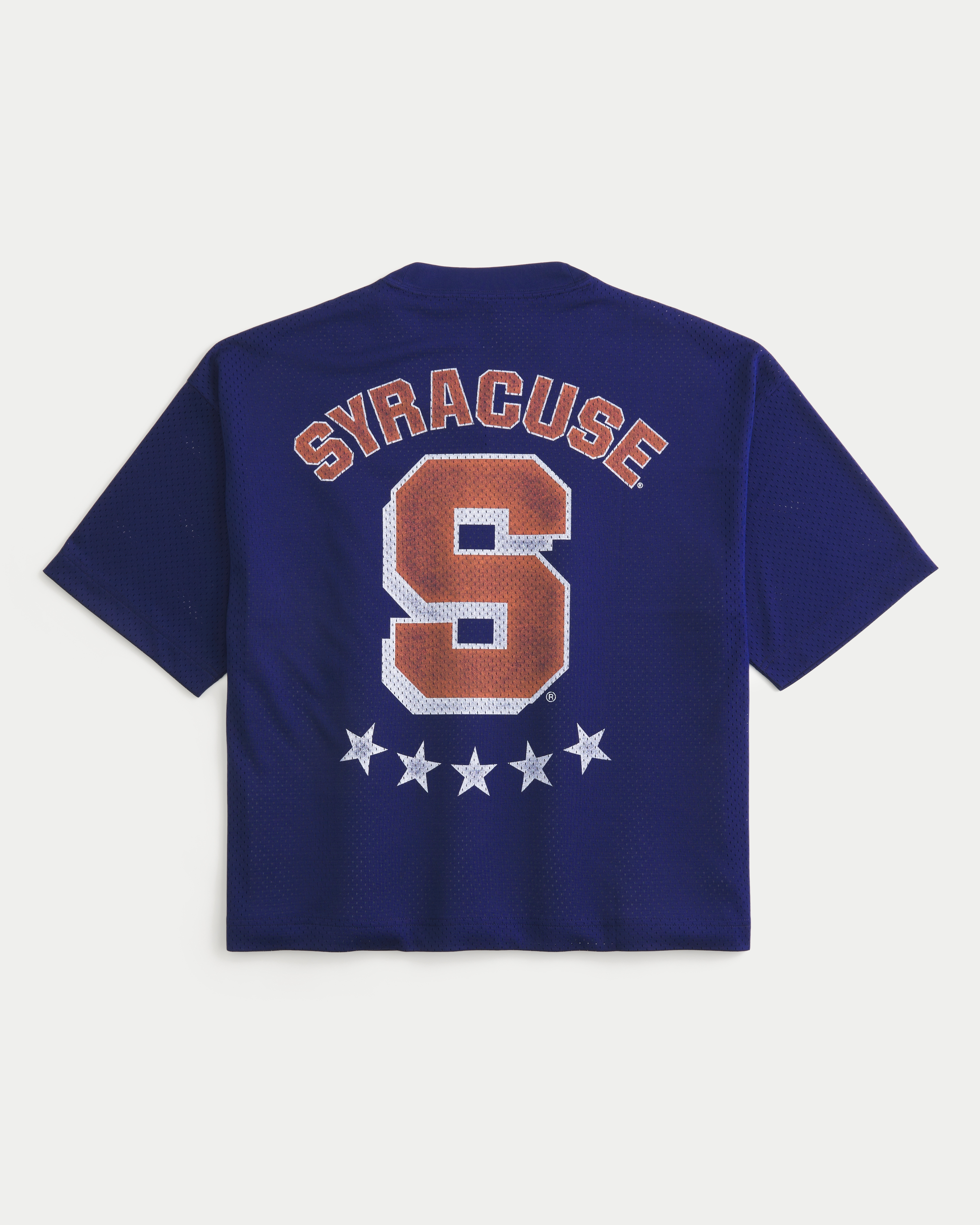 Baggy Crop Syracuse University Graphic Football Jersey