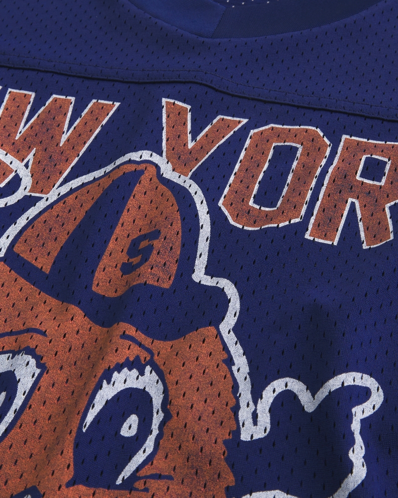 Baggy Crop Syracuse University Graphic Football Jersey
