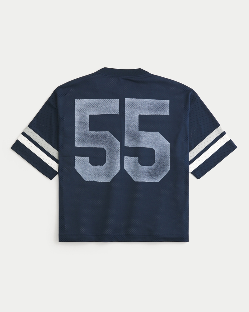 Baggy Crop Penn State University Nittany Lions Graphic Football Jersey