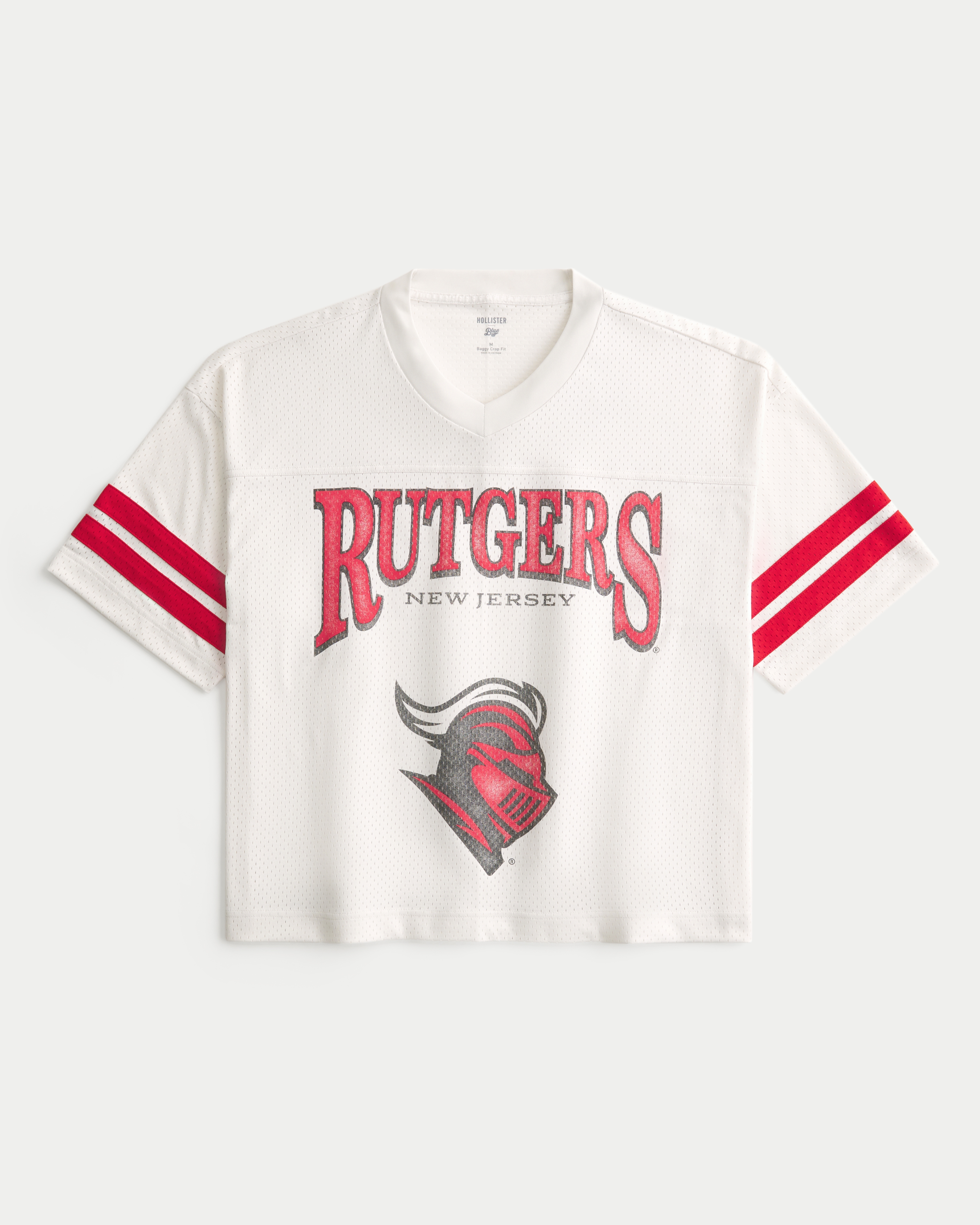 Baggy Crop Rutgers University Graphic Football Jersey