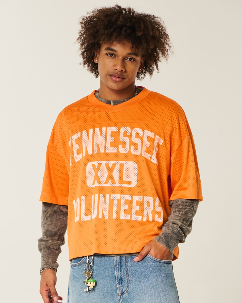 Baggy Crop University of Tennessee Graphic Football Jersey