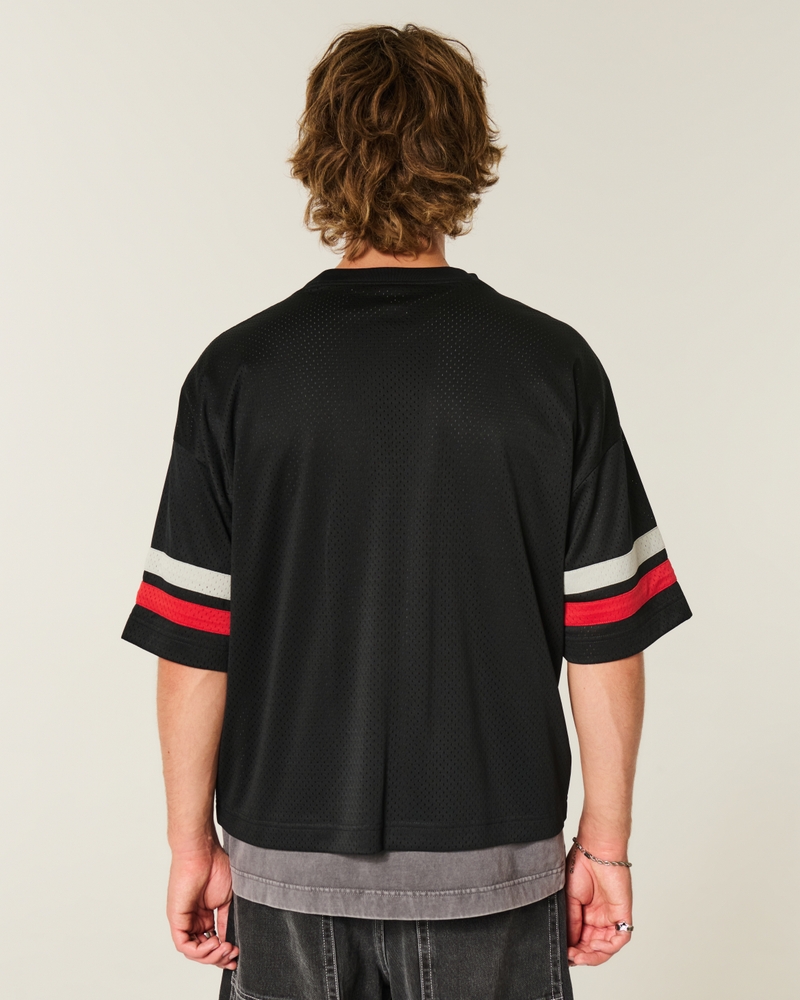 Baggy Crop University of Georgia Graphic Football Jersey