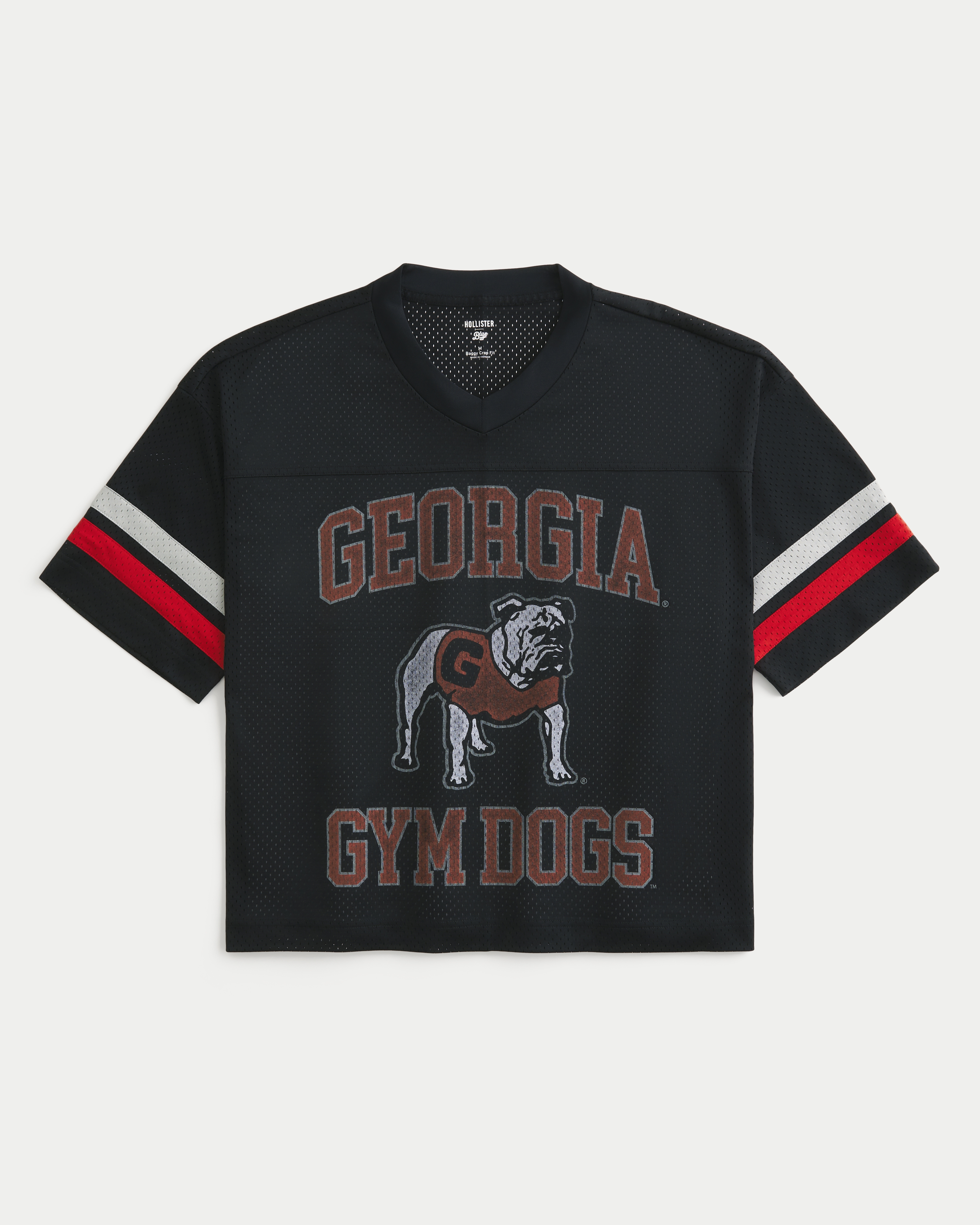 Baggy Crop University of Georgia Graphic Football Jersey