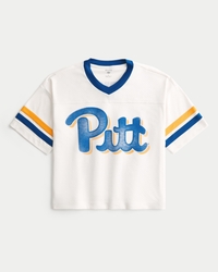 Baggy Crop University of Pittsburgh Panthers Graphic Football Jersey