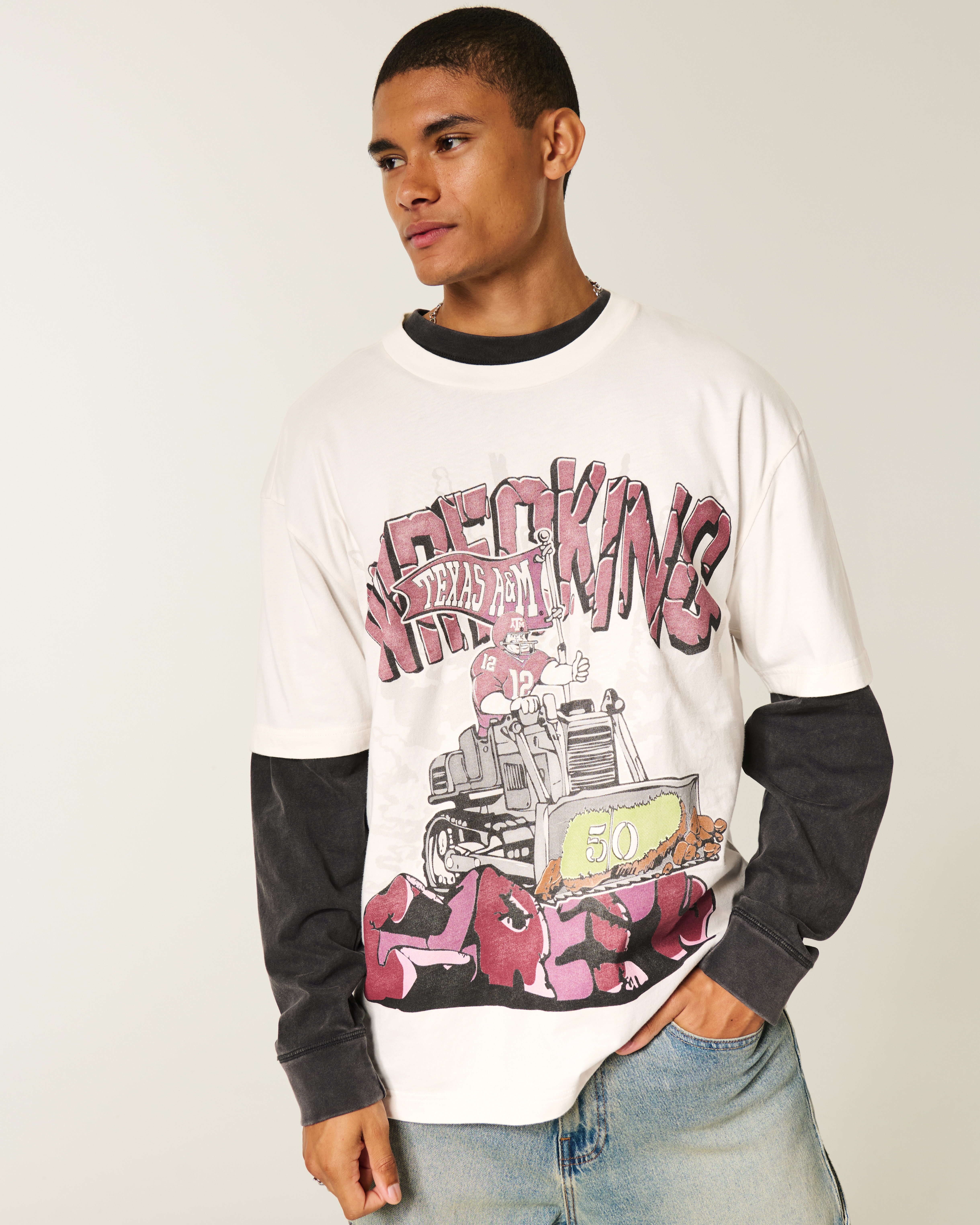 Boxy Texas A&M University Aggies Graphic Tee