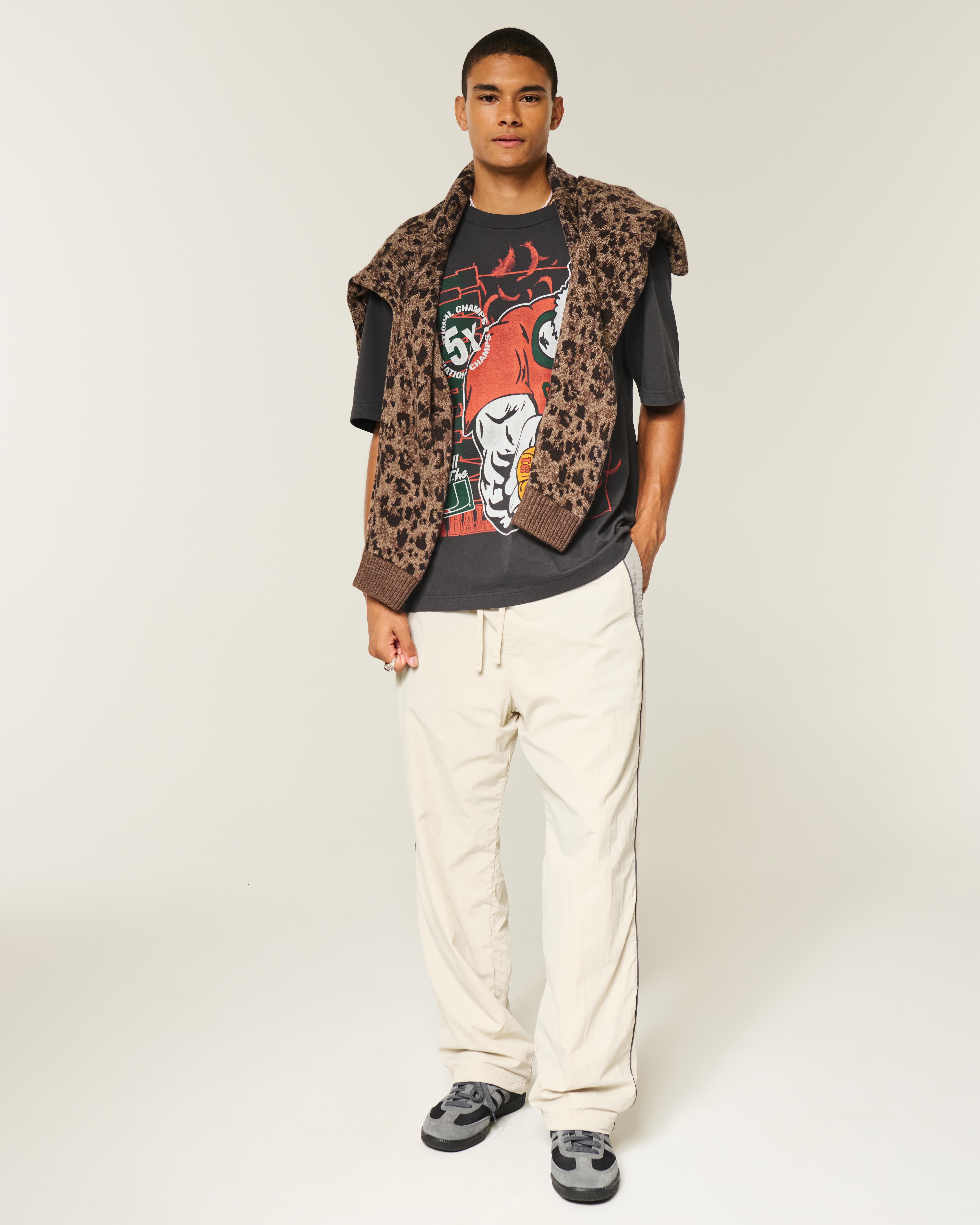 Boxy University of Miami Hurricanes Graphic Tee