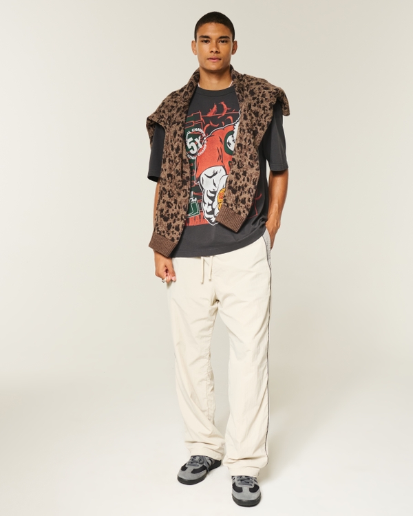 Boxy University of Miami Hurricanes Graphic Tee, Faded Black view 2